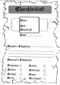 Charakterblatt